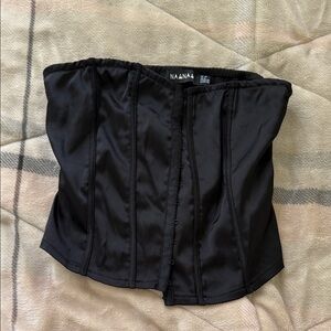 ASOS Black Bandeau Corset Top